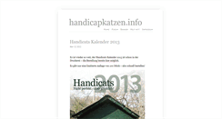 Desktop Screenshot of handicapkatzen.info